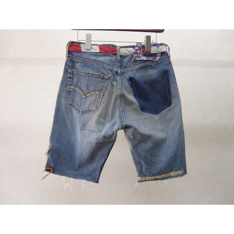 gilet リメイクデニムショートパンツ 1点もの | freestylefree