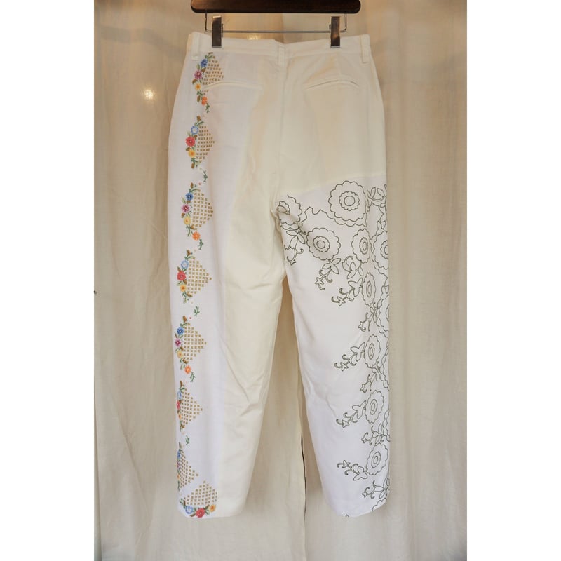 ANLIO × YEAH RIGHT!! Floral Patchwork Wide Easy Pants (Dots