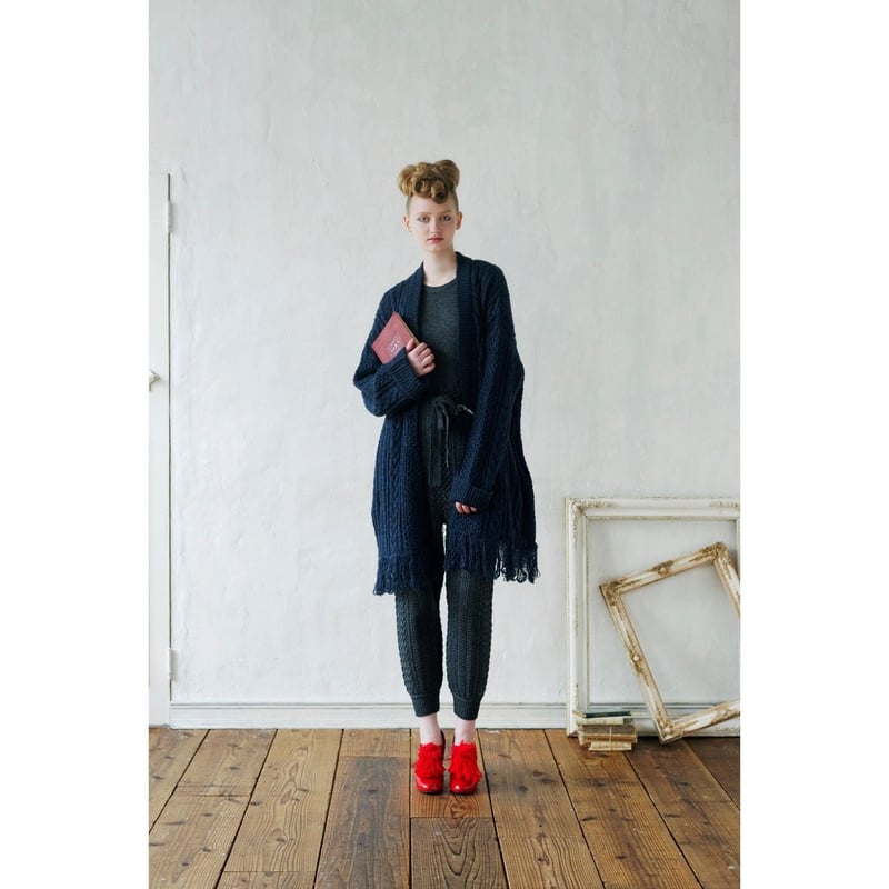 bedsidedrama ラプンツェルニットコート(紺) | freestylefree