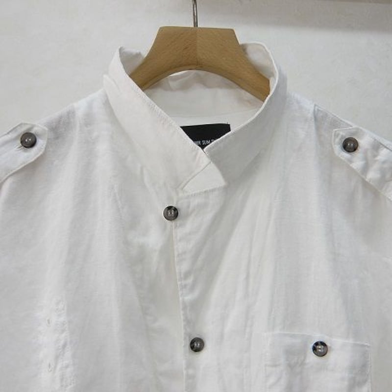 DIET BUTCHER SLIM SKIN ノーカラー シャツ セットアップ DIET BUTCHER SLIM SKIN 麻のロングシャツ | freestylefree
