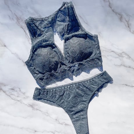 Moroccan Bralette（パッド込み）｜Blue Gray