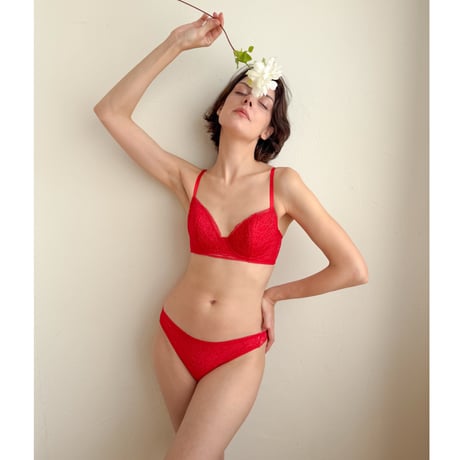 Amary 3/4 Cup Underwire Bra｜Red