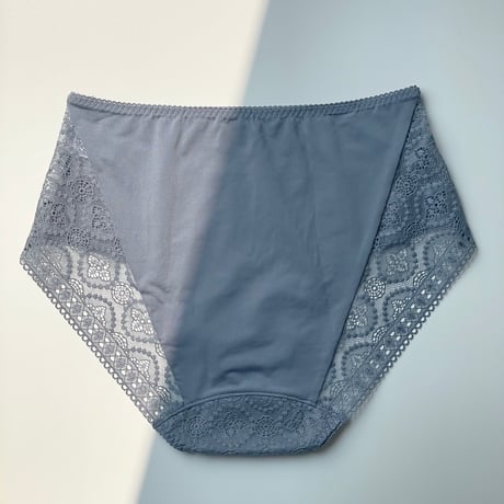 Moroccan High Waist Bikini｜Blue Gray