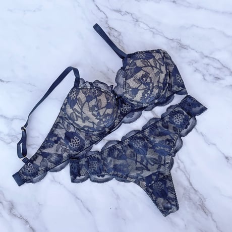 Protea Underwire Bra｜Navy