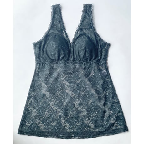 Viola All Lace BraCamisole（パッド込み）｜Moss Green