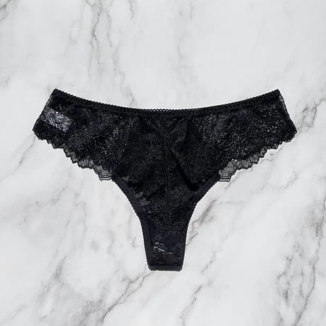 Night Garden Thong｜Black