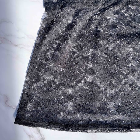 Viola All Lace BraCamisole（パッド込み）｜Black