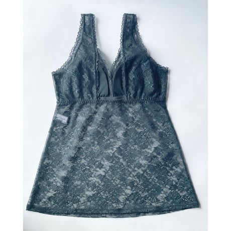 Viola All Lace BraCamisole（パッド込み）｜Moss Green
