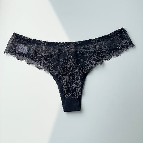 Polka Dot Thong｜Black