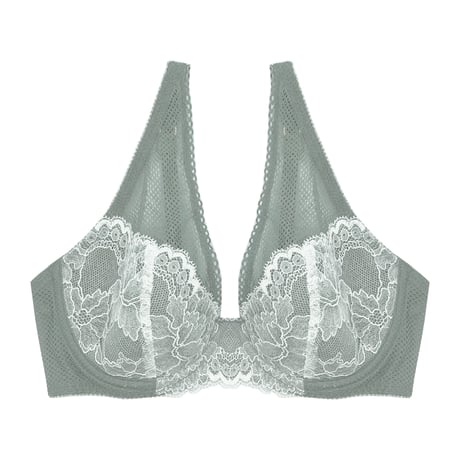 Daisy Ash Green ×White Underwire Bra