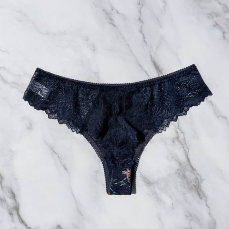 Night Garden Thong｜Navy
