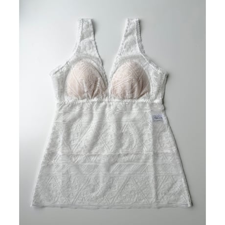 Amary All Lace BraCamisole（パッド込み）｜White