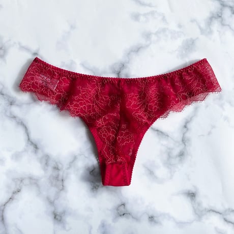 Polka Dot Thong｜Berry Red