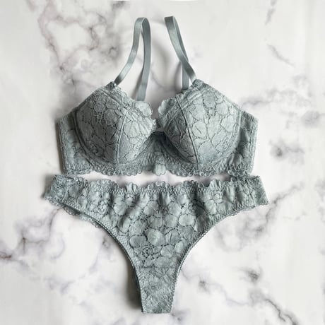 Peony Underwire Bra｜Blue