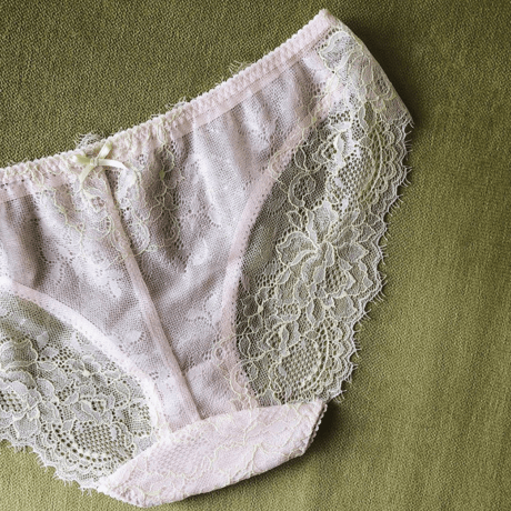 Peach Rose Lace Bikini｜Baby Pink