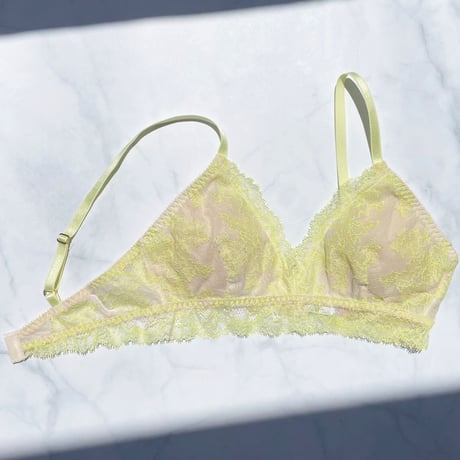Poppy Lime Yellow Bralette（パッド込み）