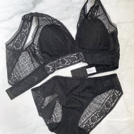 Freesia Long Bralette（パッド込み）｜Black