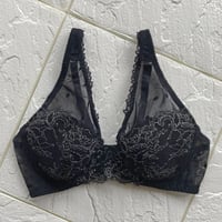 Polka Dot Underwire Bra｜Black