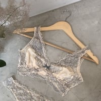 Peach Rose Long Bralette（パッド込み）｜Dusty Blue