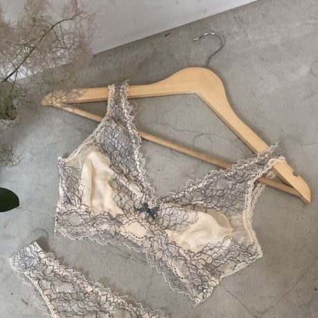 Peach Rose Long Bralette（パッド込み）｜Dusty Blue
