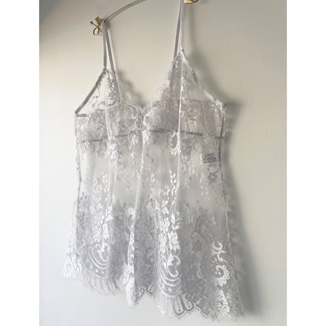 Flower Paisley Short Camisole｜Ice Gray