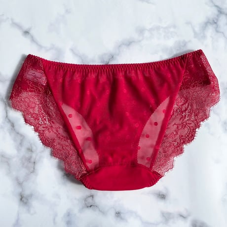 Polka Dot Bikini｜Berry Red