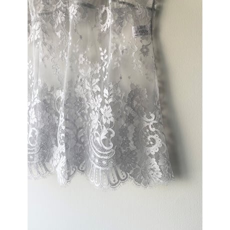 Flower Paisley Short Camisole｜Ice Gray