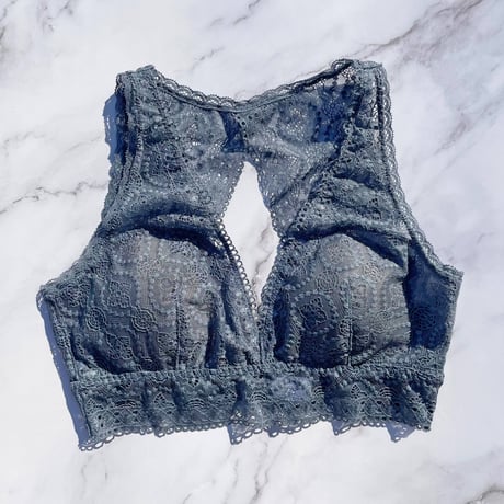 Moroccan Bralette（パッド込み）｜Blue Gray