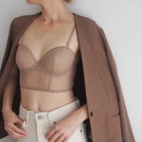 Dot Strapless Bra｜Beige