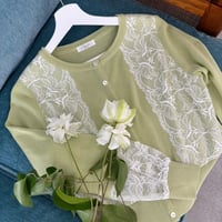 Lila Honey Knit Cardigan｜Lime Green