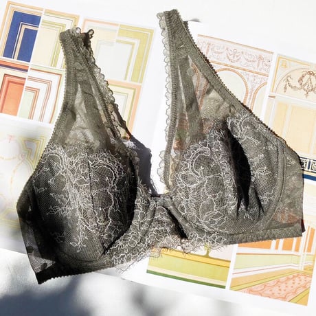 Polka Dot Underwire Bra｜Khaki