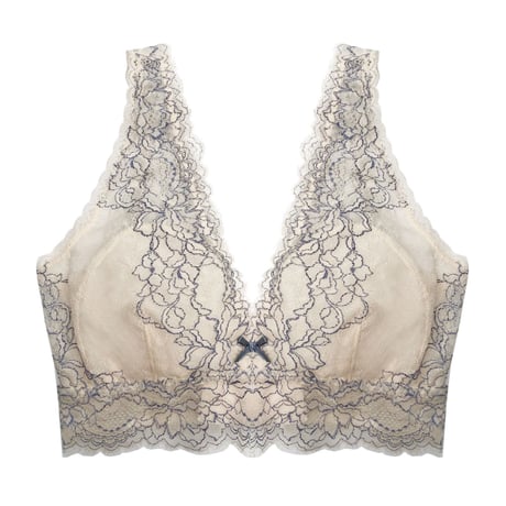 Peach Rose Dusty Blue Long Bralette（パッド込み）