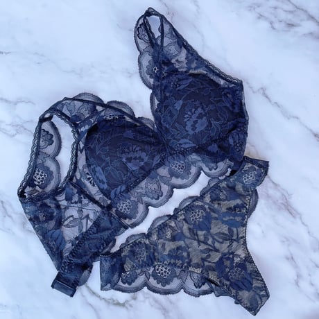 Protea Long Bralette（パッド込み）｜Navy