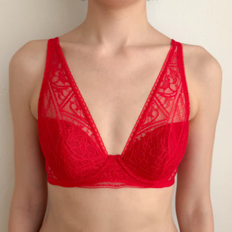 Amary Plunge Underwire Bra｜Red