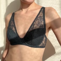 Viola Plunge Underwire Bra｜Moss Green