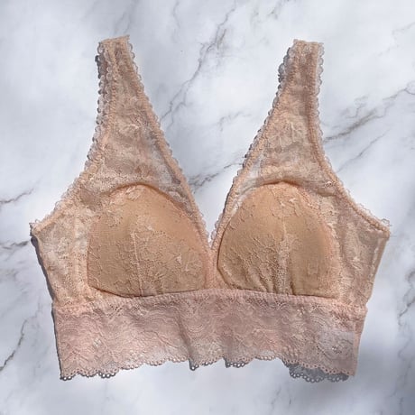 Viola Long Bralette（パッド込み）｜Nude Pink