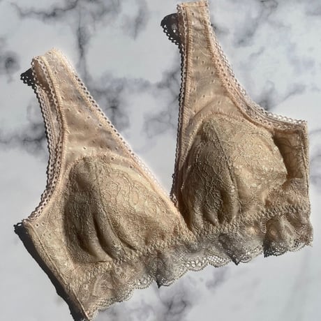 Jasmine Pink Beige Long Bralette（パッド込み）