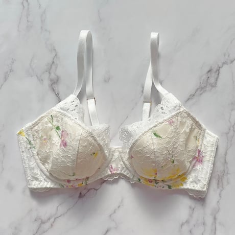 Flower Garden Underwire Bra｜White