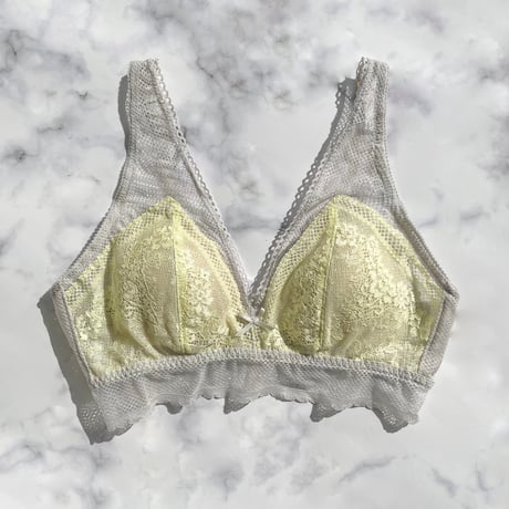 Floral Bralette（パッド込み）｜Gray