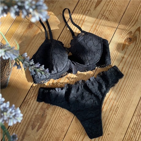 Peony Underwire Bra｜Black