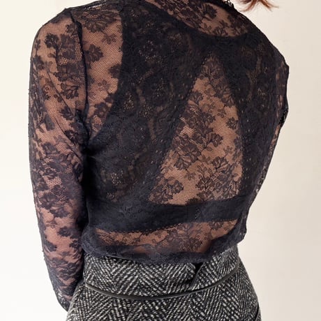 Viola Lace Tops｜Black