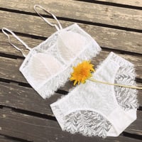Bandeau Leaf Bra（パッド込み）｜White