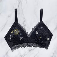 Night Garden Black Bralette（パッド込み）