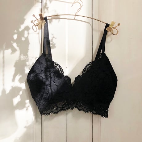 Peony Bralette（パッド込み）｜Black