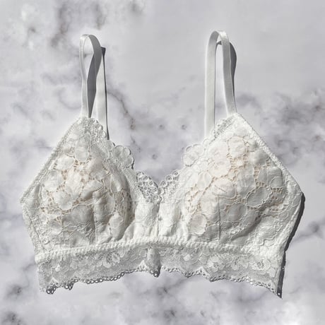 Peony Bralette（パッド込み）｜White