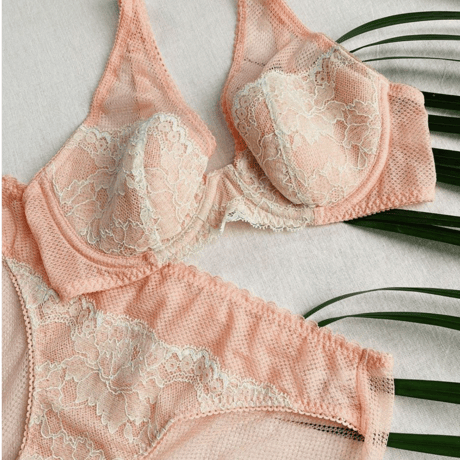 Daisy Peach × Muscat Mesh Bikini