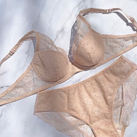 Viola Plunge Underwire Bra｜Nude Pink