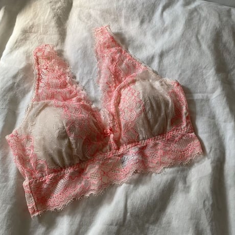 ＜SPUR掲載＞Passion Pink Long Wireless Bralette（パッド込み）