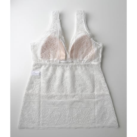 Amary All Lace BraCamisole（パッド込み）｜White
