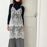 Flower Paisley Long Camisole｜White